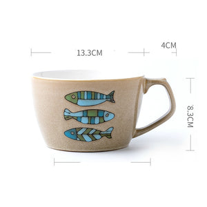 Fish Art Coffee Mugs