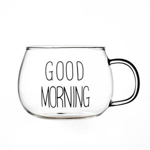 Glass Good Morning Mugs